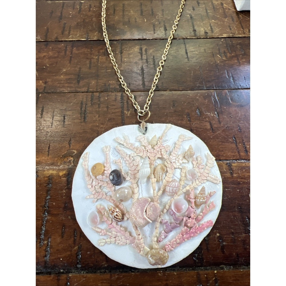 Vintage Sand Dollar Necklace Hand Made Carmel By the Sea